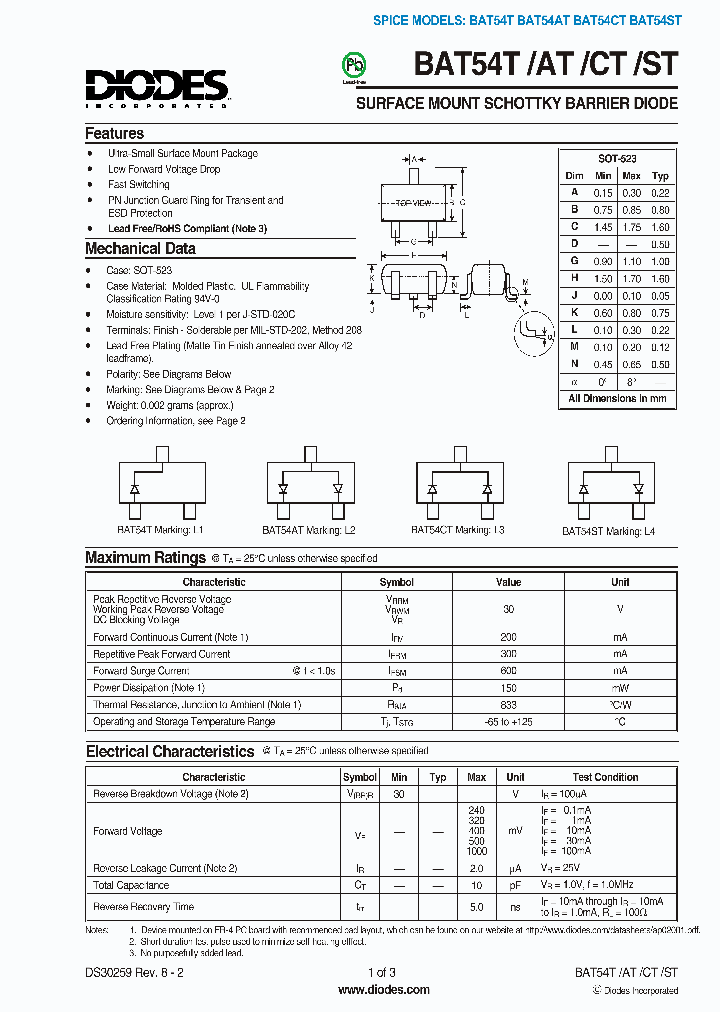 BAT54T-7-F_203388.PDF Datasheet