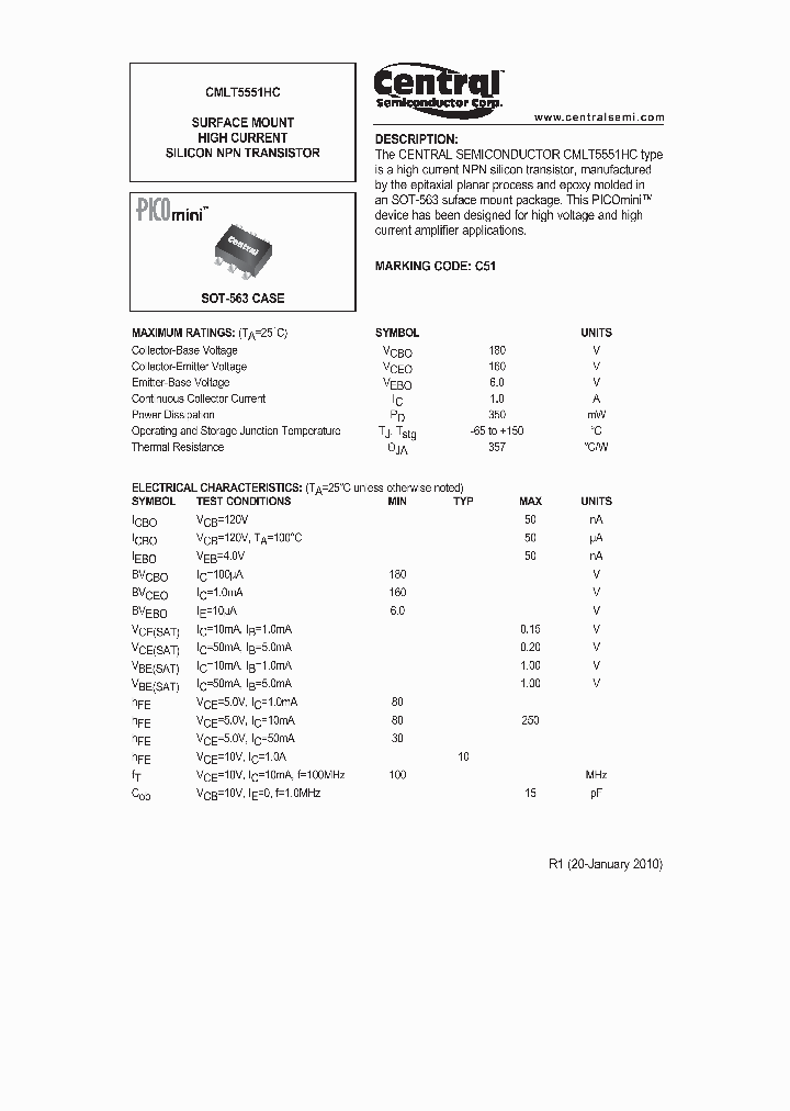 CMLT5551HC10_217196.PDF Datasheet