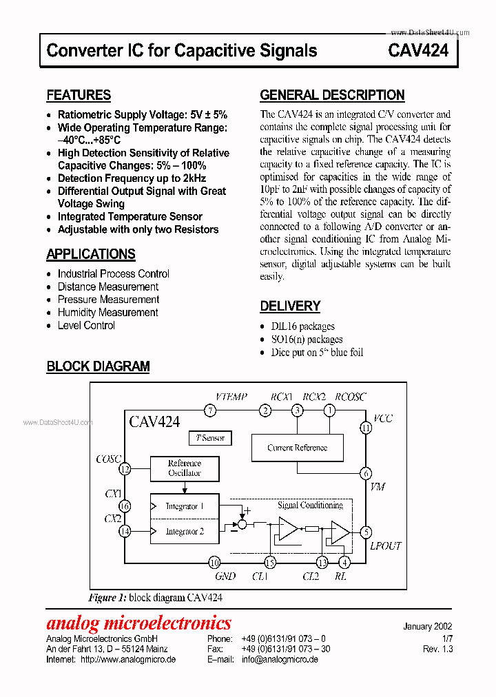 CAV424_180789.PDF Datasheet