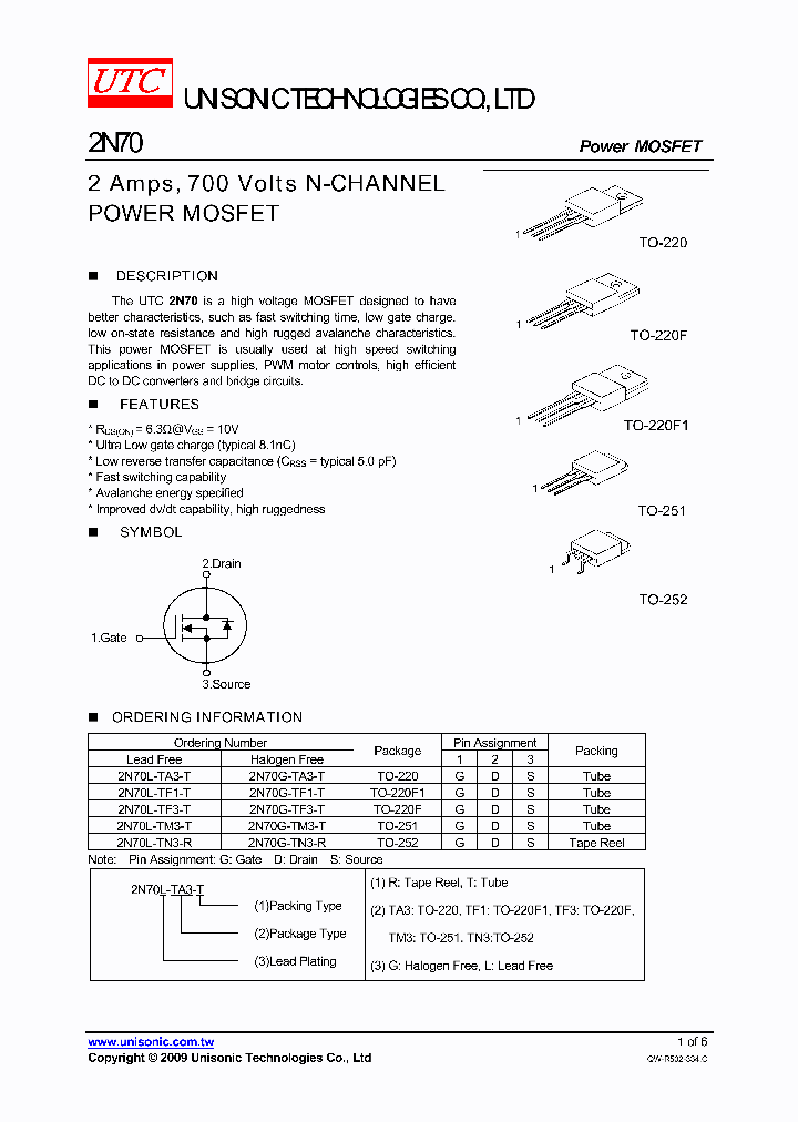 2N70L-TN3-R_264795.PDF Datasheet