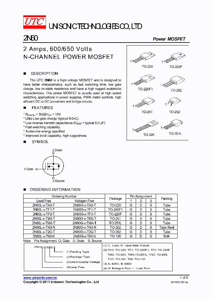 2N60L-X-TA3-T_265327.PDF Datasheet