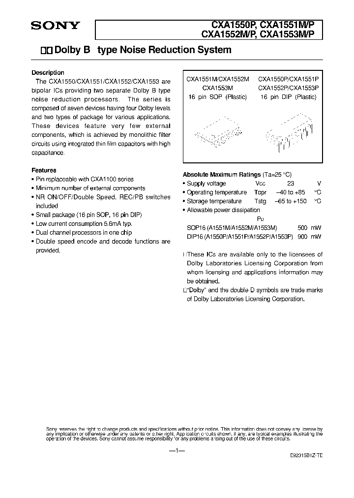 CXA1553M-P_216937.PDF Datasheet