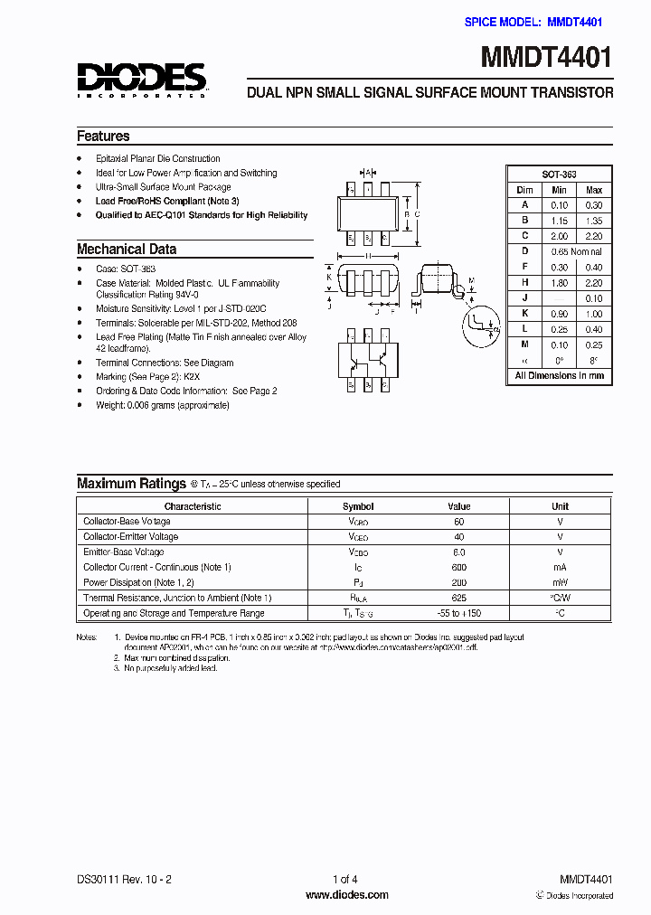 MMDT4401-7-F_278892.PDF Datasheet