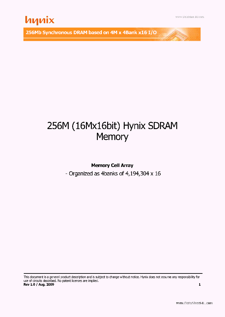 H57V2562GFR_181238.PDF Datasheet