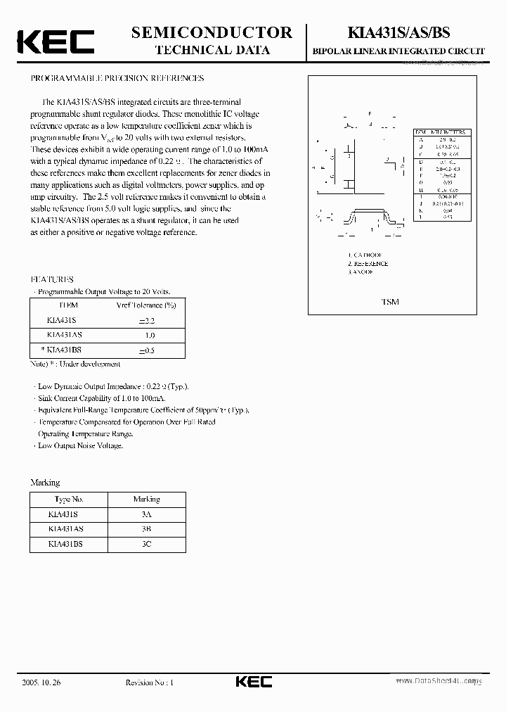 KIA431AS_181308.PDF Datasheet