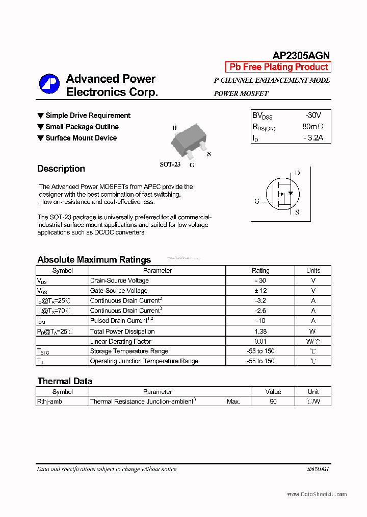 AP2305AGN_181059.PDF Datasheet