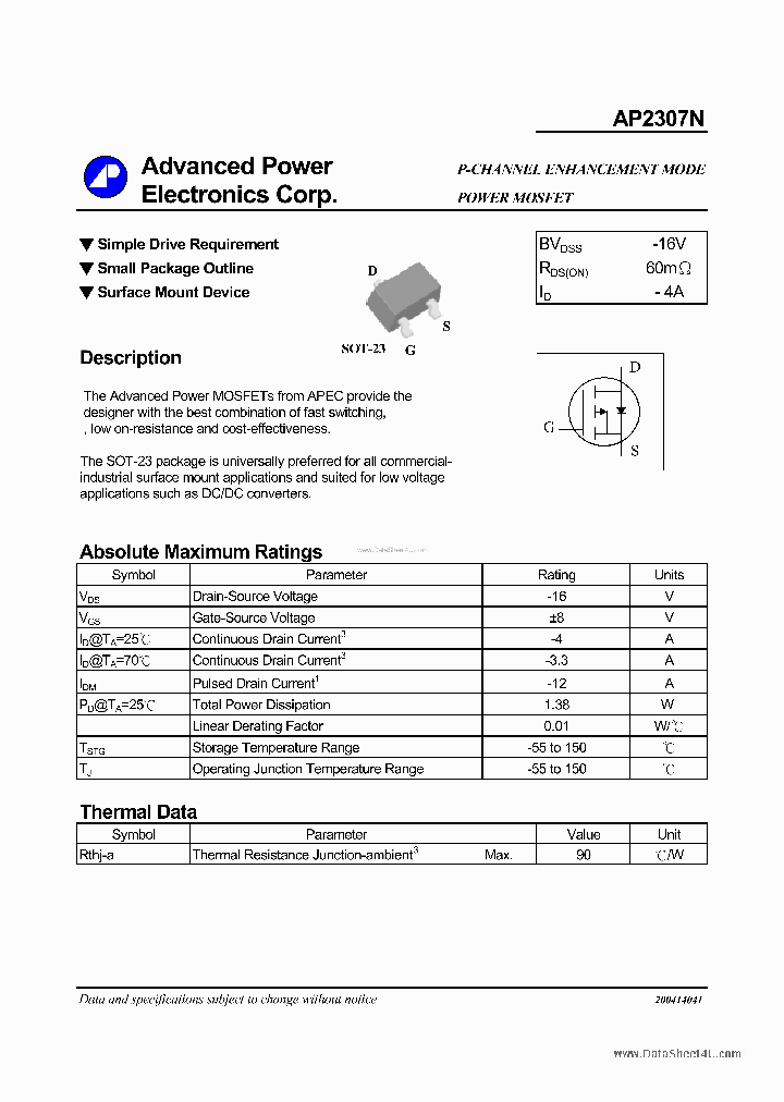 AP2307N_181067.PDF Datasheet