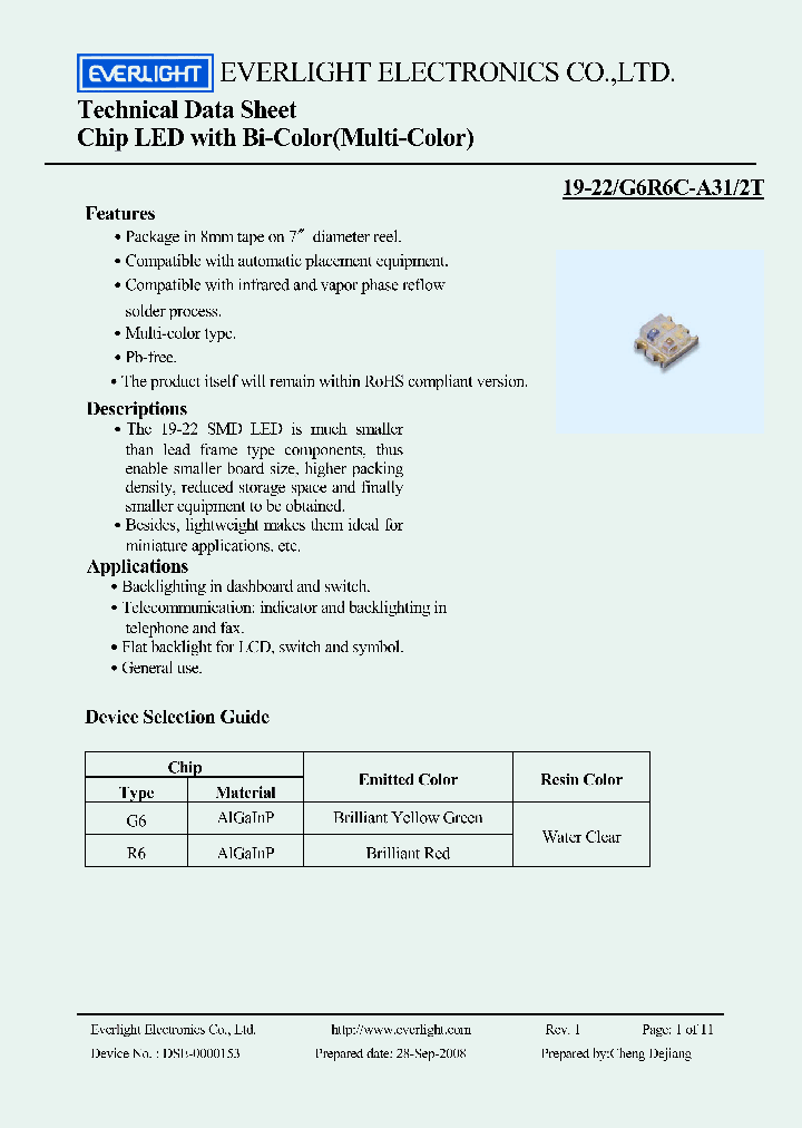 19-22-G6R6C-A31-2T_301502.PDF Datasheet