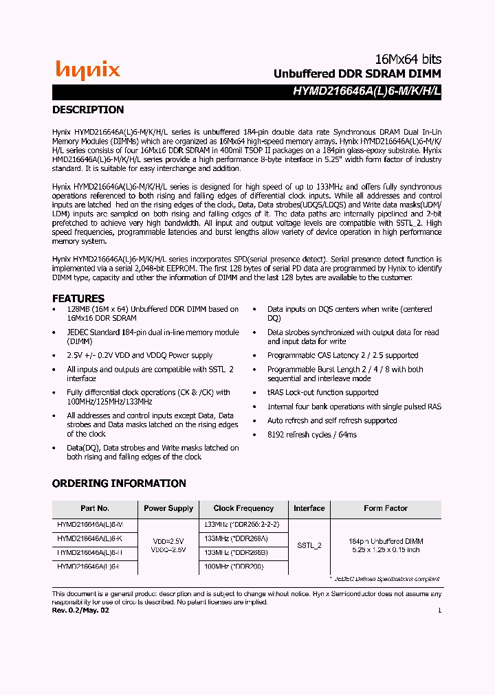 HYMD216646AL6-K_376662.PDF Datasheet