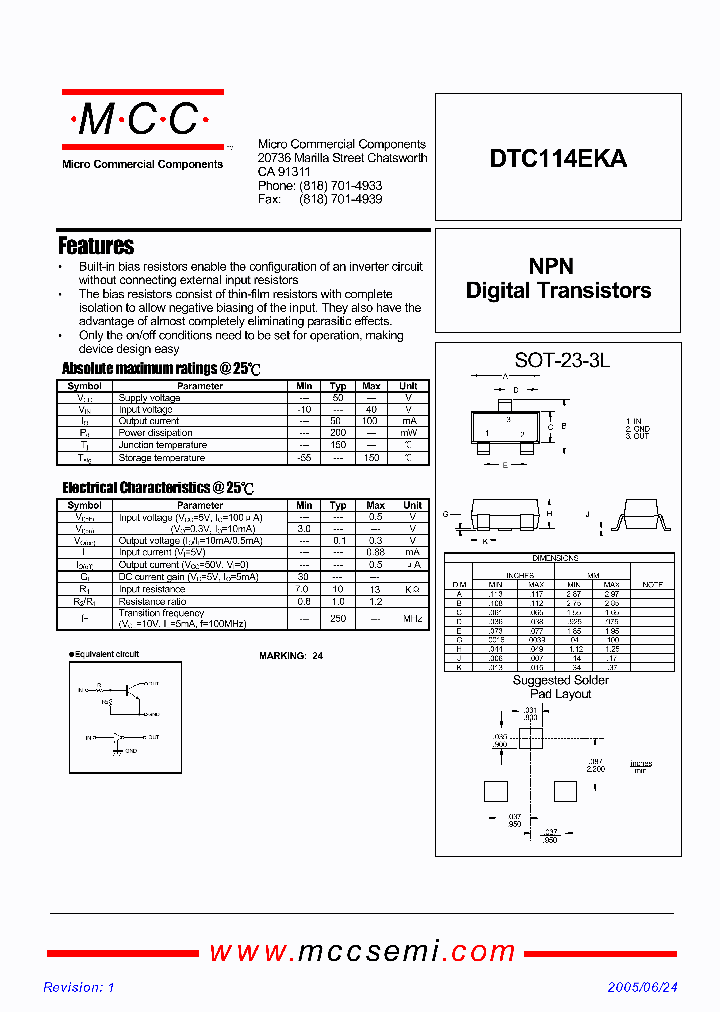 DTC114EKA_396961.PDF Datasheet