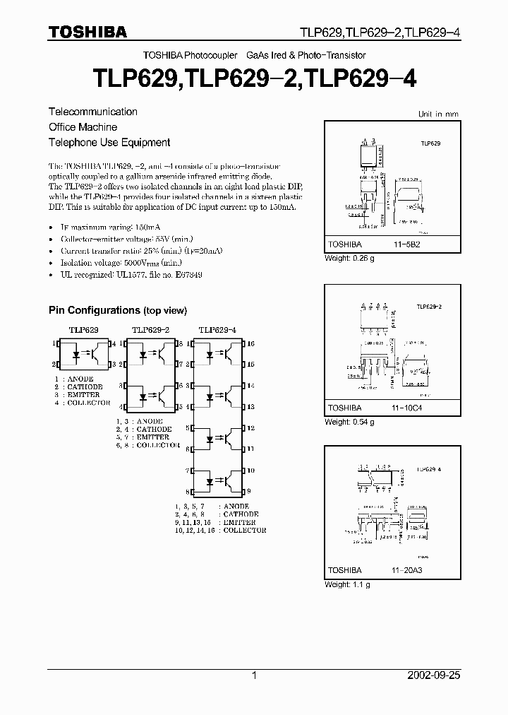 TLP629-4_237386.PDF Datasheet