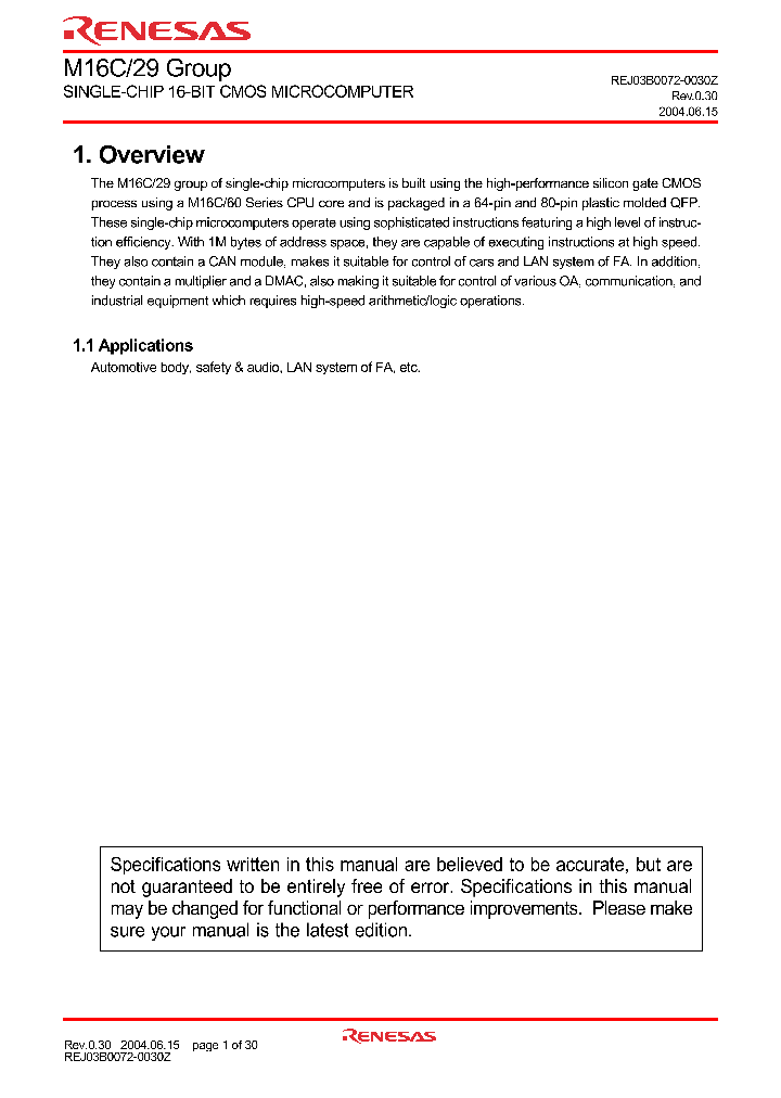 M16C29_196371.PDF Datasheet