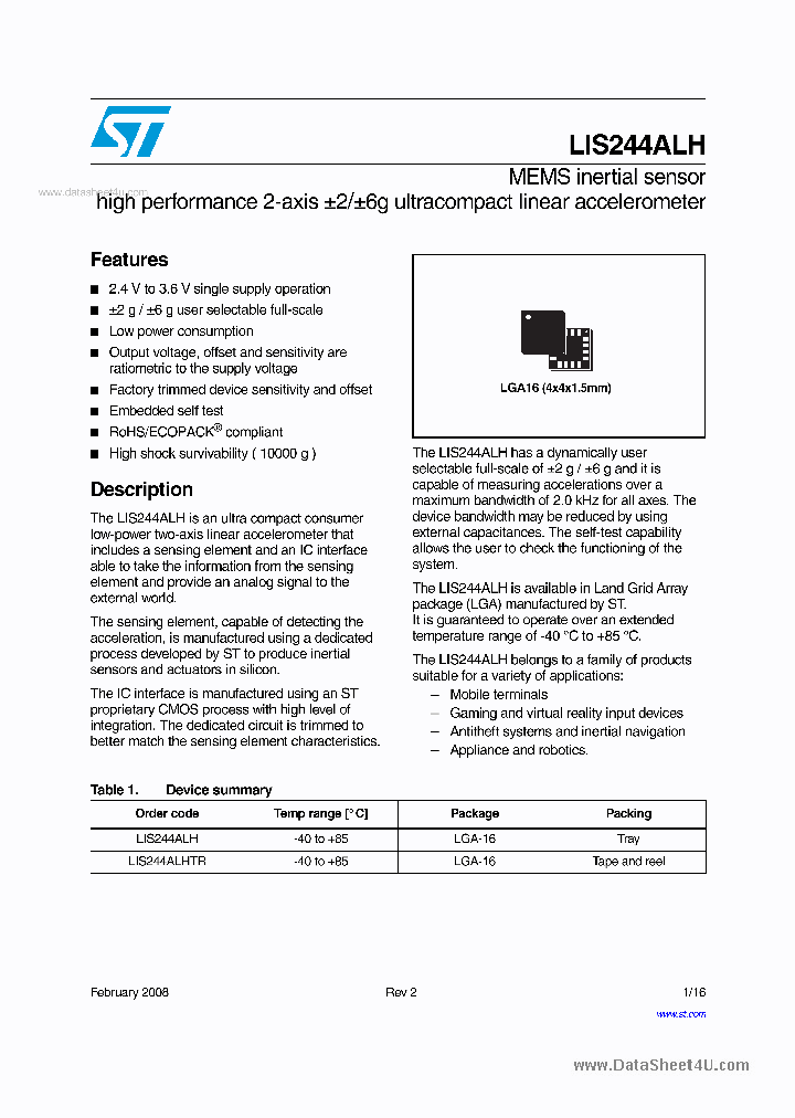 LIS244ALH_197525.PDF Datasheet