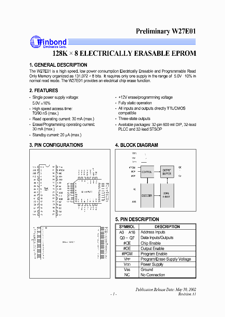 W27E01_248063.PDF Datasheet