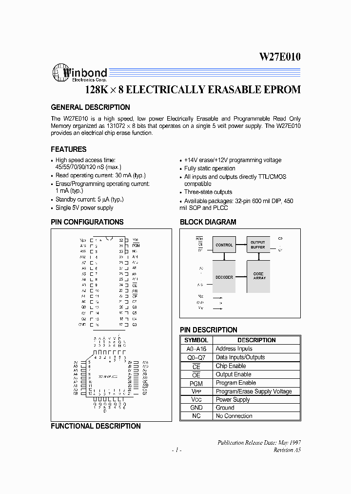 W27E010P_248065.PDF Datasheet