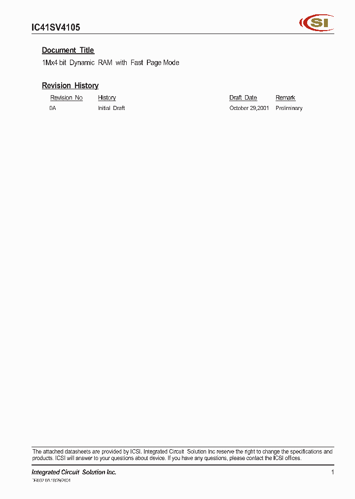 IC41SV4105_214938.PDF Datasheet