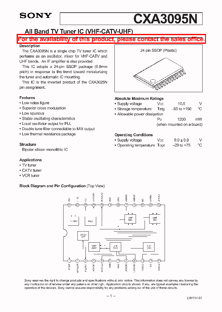 CXA3095N_277355.PDF Datasheet