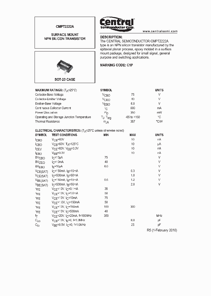 CMPT2222A10_619653.PDF Datasheet