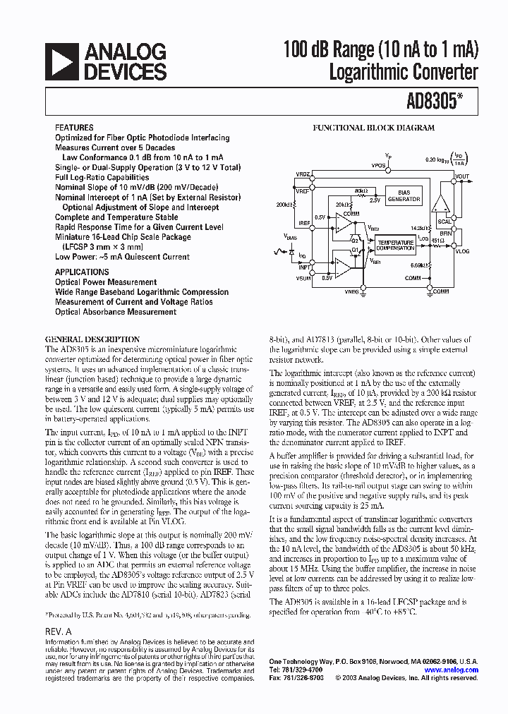 AD8305_361404.PDF Datasheet