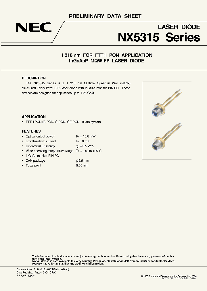 NX5315_277362.PDF Datasheet