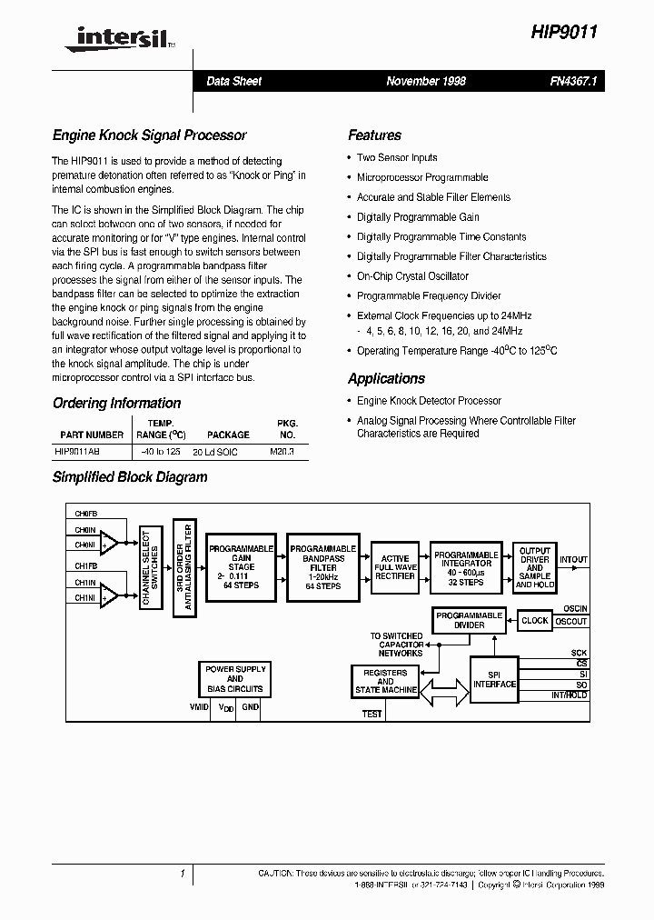 HIP9011_301822.PDF Datasheet