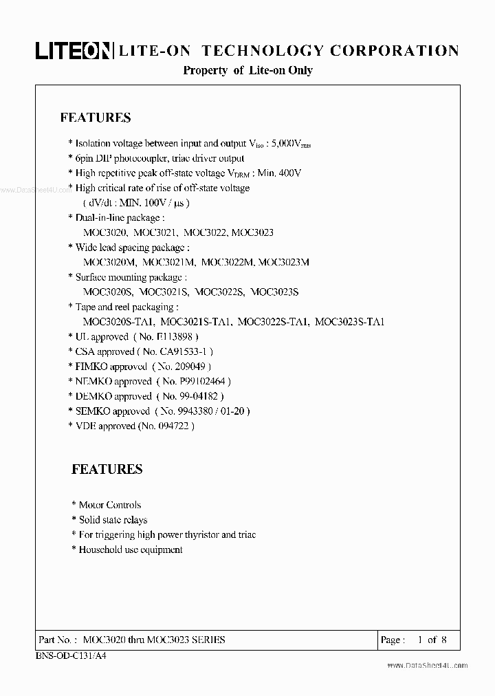 MOC3021_385545.PDF Datasheet