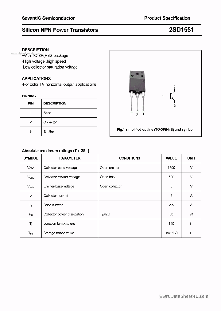 2SD1551_391106.PDF Datasheet