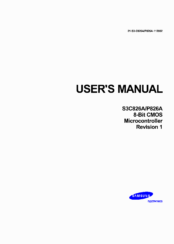 S3C826A_418407.PDF Datasheet