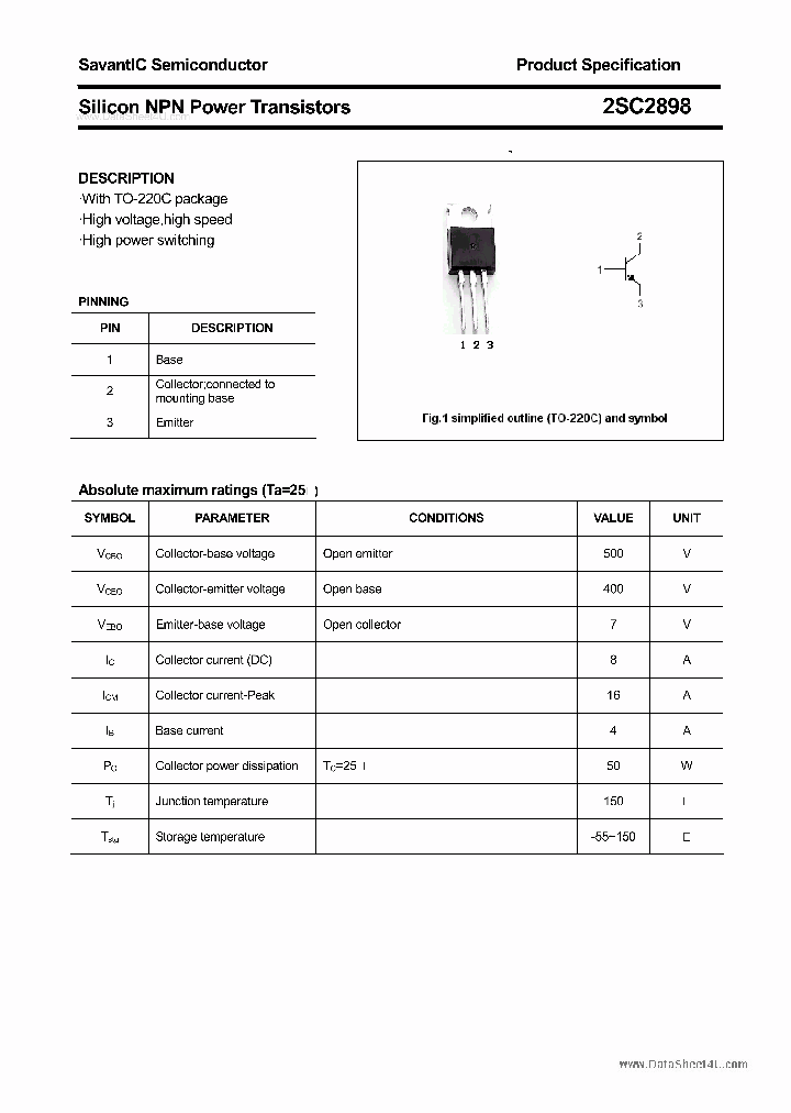 2SC2898_421976.PDF Datasheet