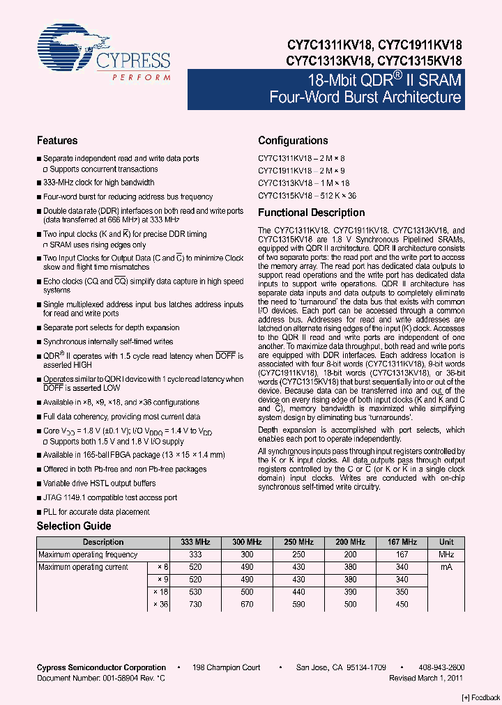 CY7C1315KV18_799218.PDF Datasheet