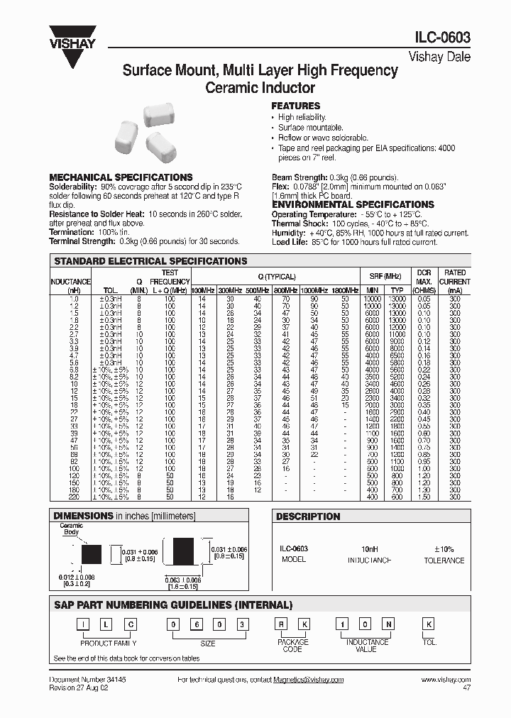 ILC-0603_453199.PDF Datasheet