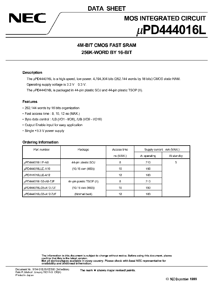 UPD444016LLE-A10_482642.PDF Datasheet