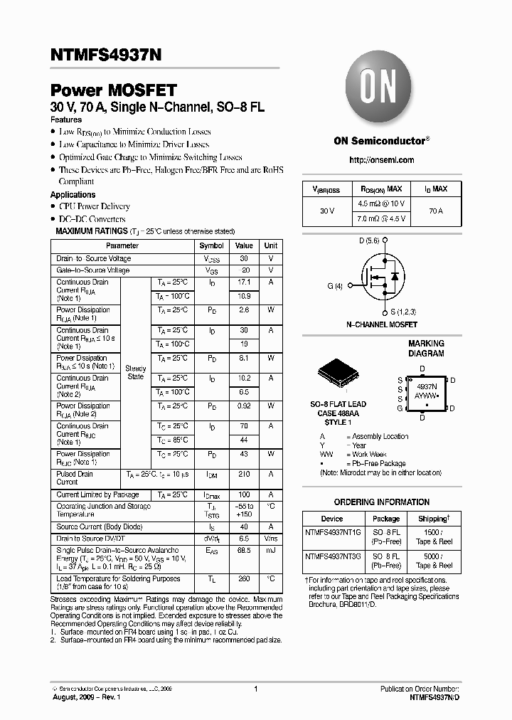 NTMFS4937NT1G_864968.PDF Datasheet