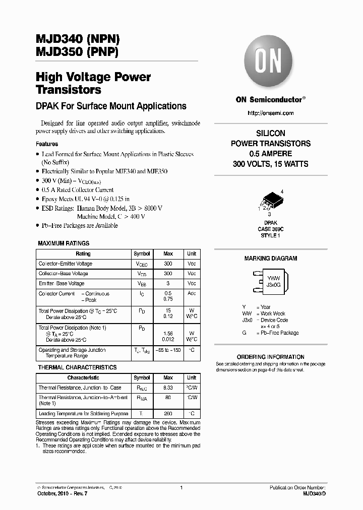 MJD350T4G_496701.PDF Datasheet