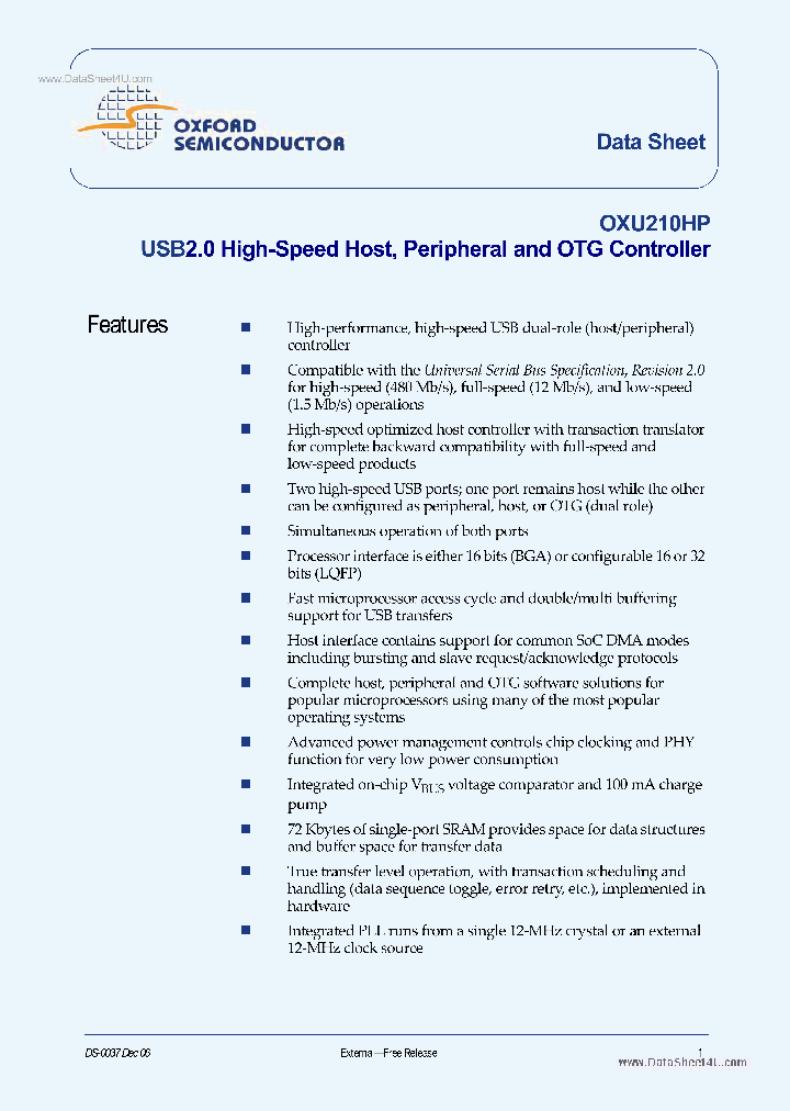 OXU210HP_468247.PDF Datasheet
