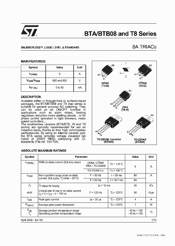 BTB-800_470826.PDF Datasheet