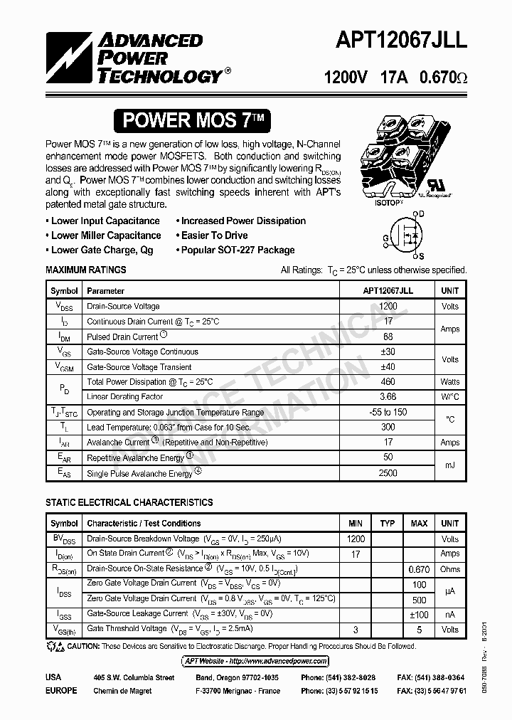 APT12067JLL_625965.PDF Datasheet