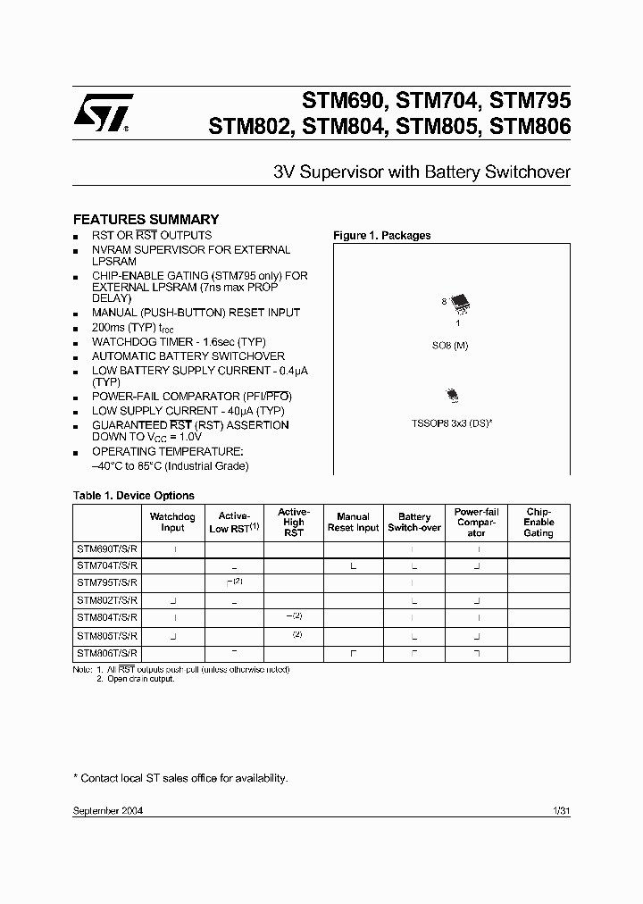 STM704SDS6E_544265.PDF Datasheet