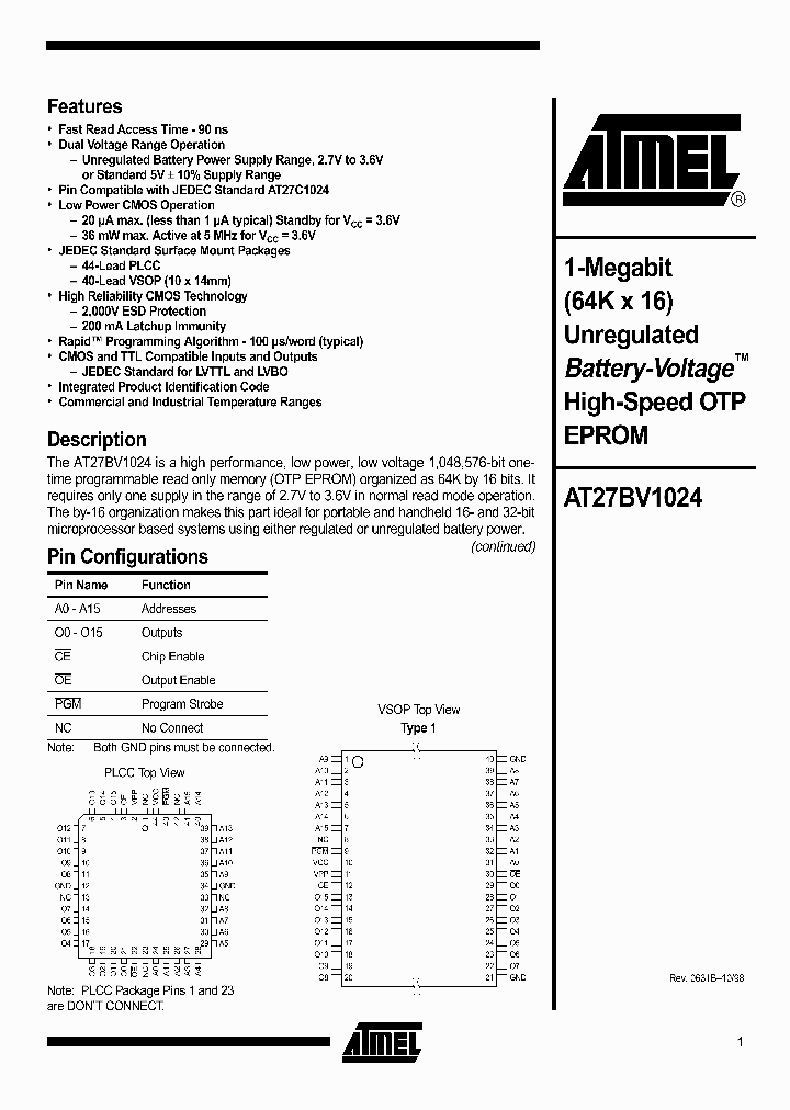 AT27BV1024_636570.PDF Datasheet