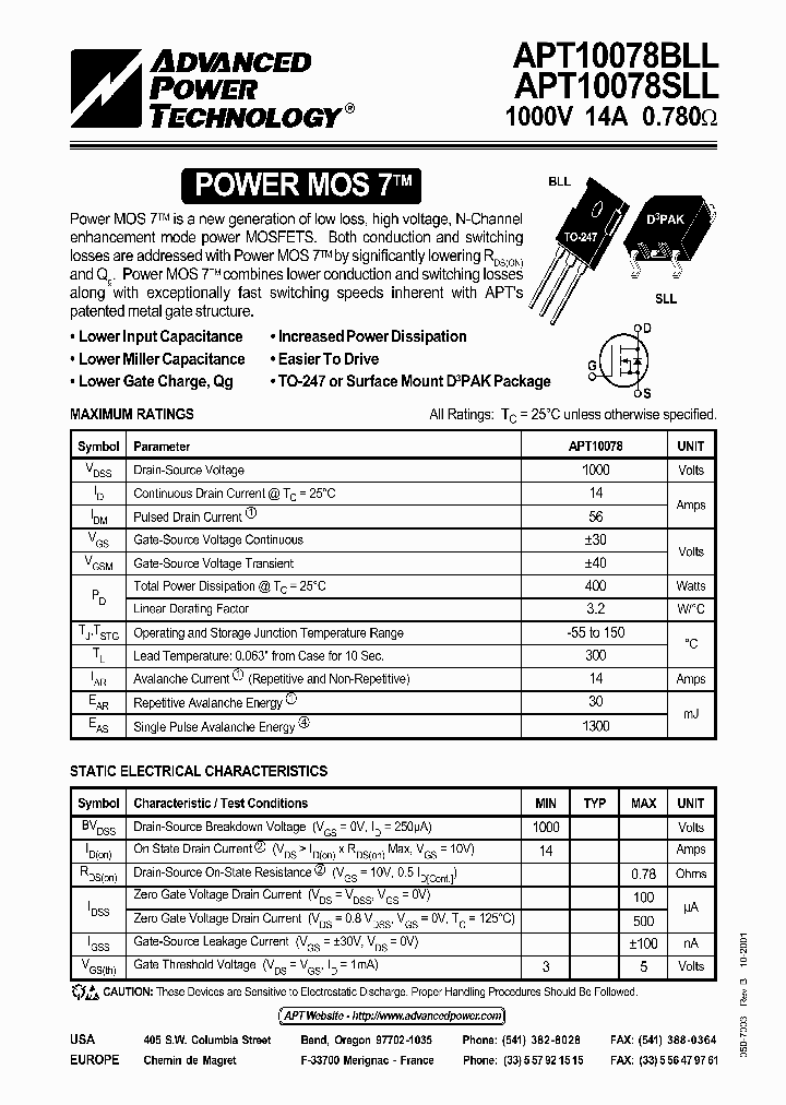 APT10078BLL_662704.PDF Datasheet