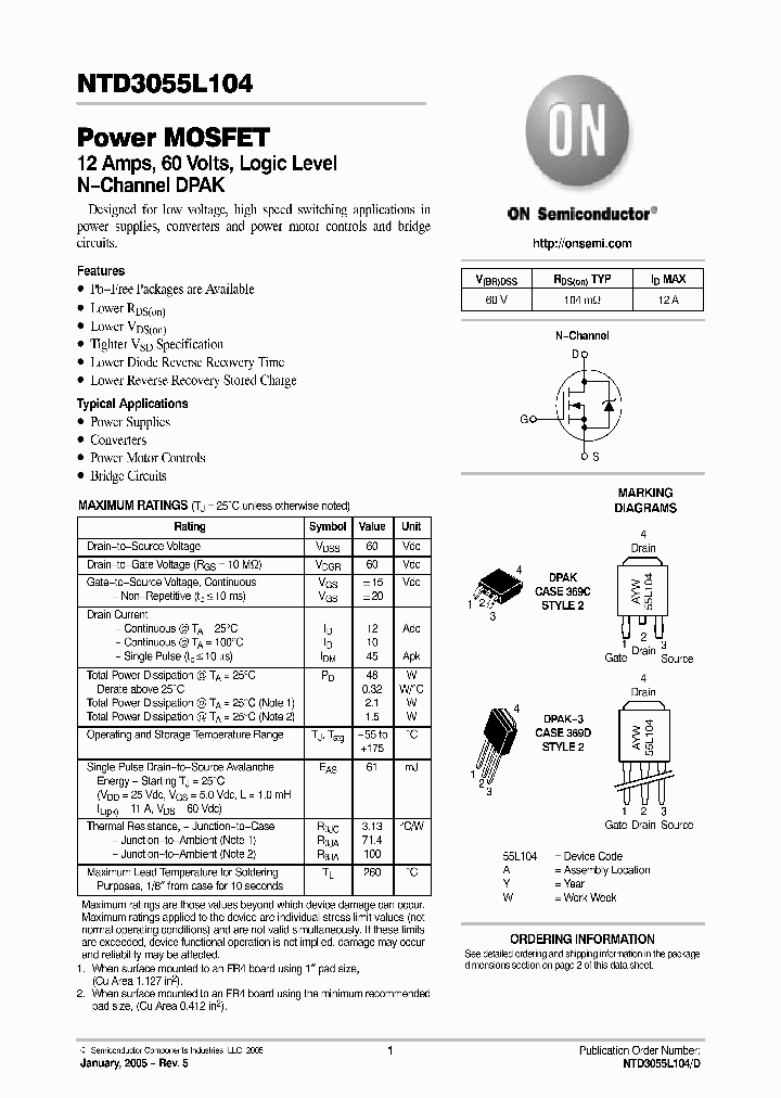 NTD3055L104-1G_668500.PDF Datasheet