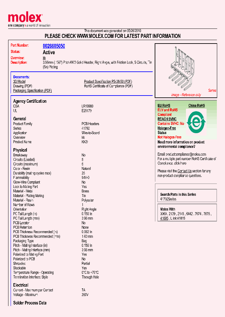 26-60-5050_961949.PDF Datasheet