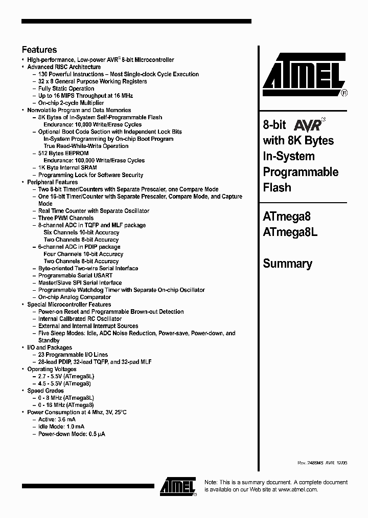 ATMEGA8_766284.PDF Datasheet