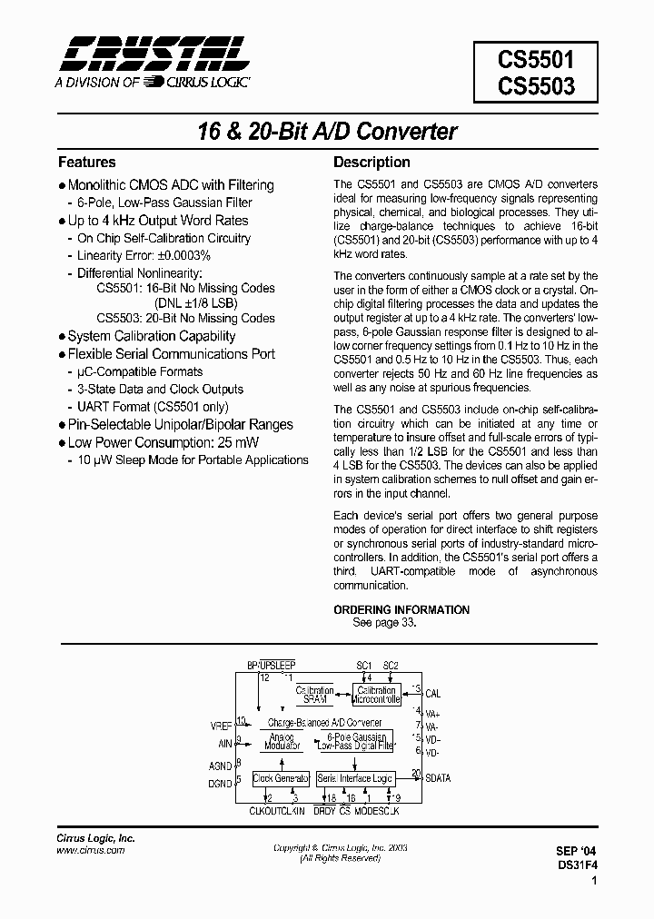 CS5501_813622.PDF Datasheet