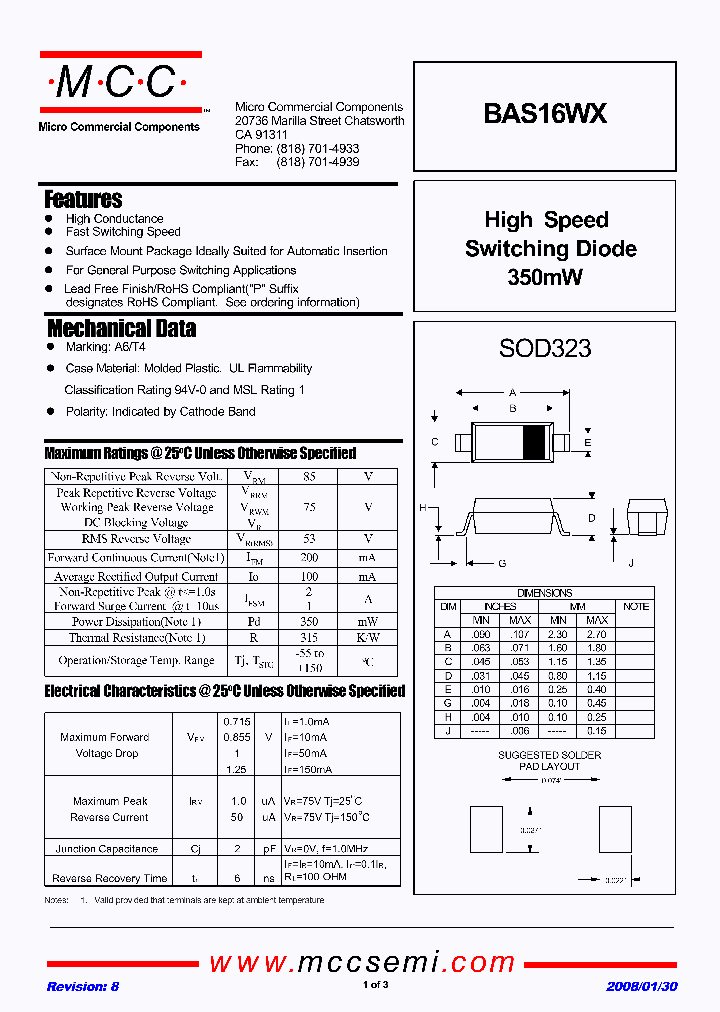 BAS16WX-TP_643495.PDF Datasheet