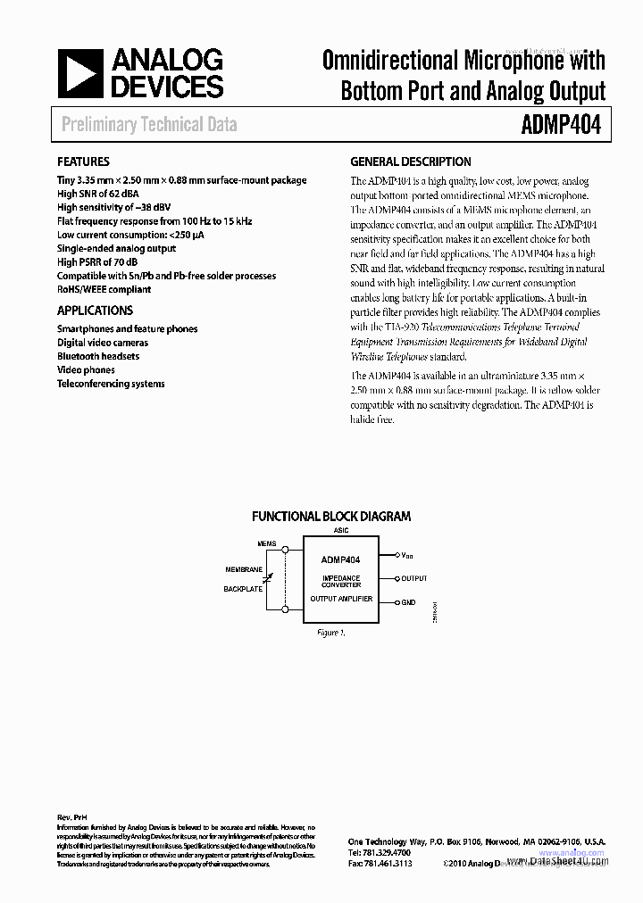 ADMP404_716225.PDF Datasheet