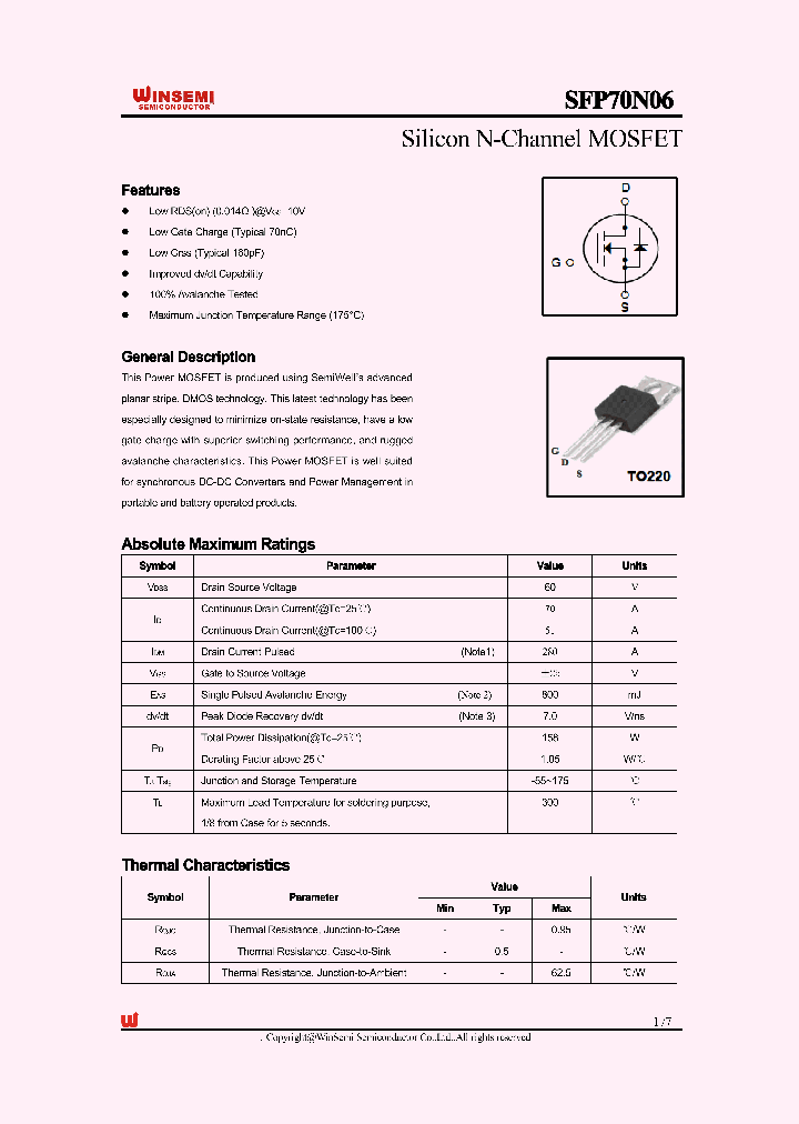 SFP70N06_1057999.PDF Datasheet