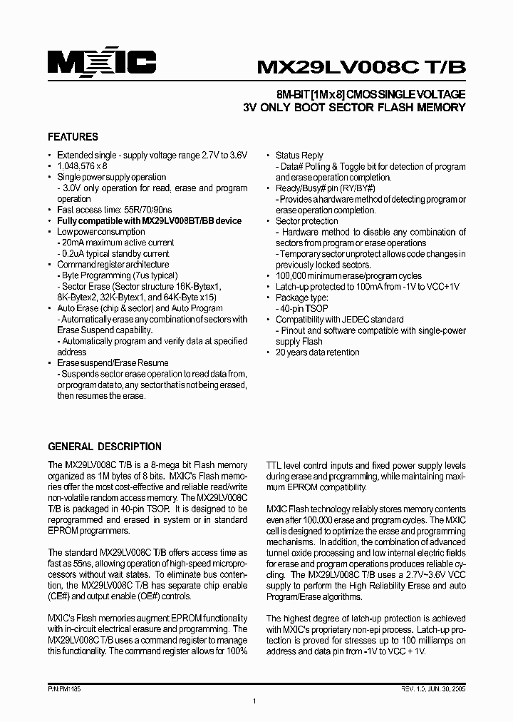 MX29LV008CBTI-55Q_1080143.PDF Datasheet