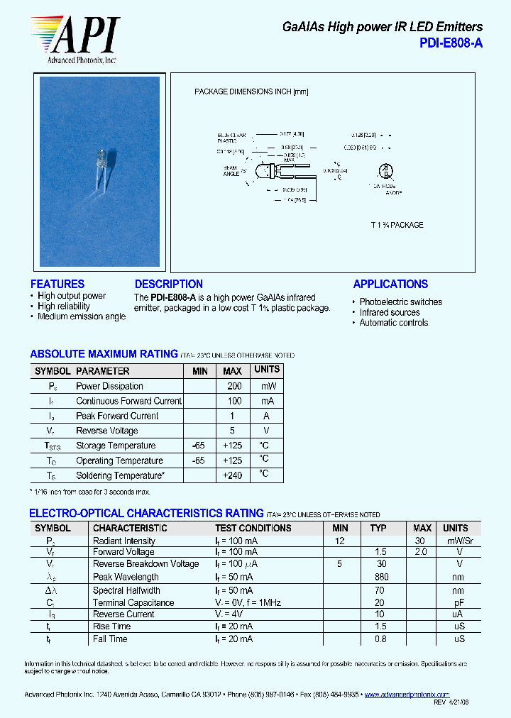 PDI-E808-A_1080926.PDF Datasheet