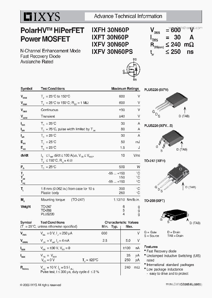 IXFH30N60P_763152.PDF Datasheet